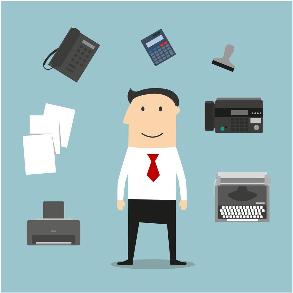 Secretary or manager profession icons vector
