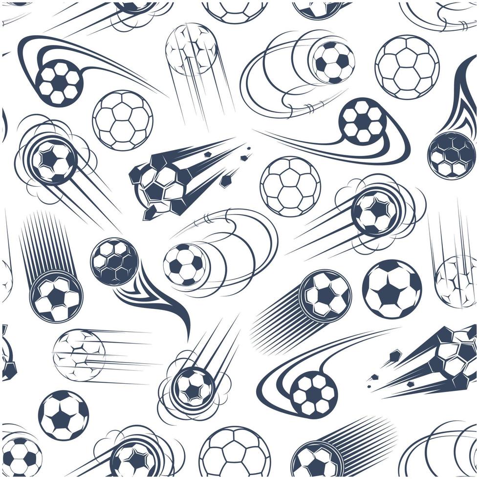 Football or soccer balls seamless pattern vector