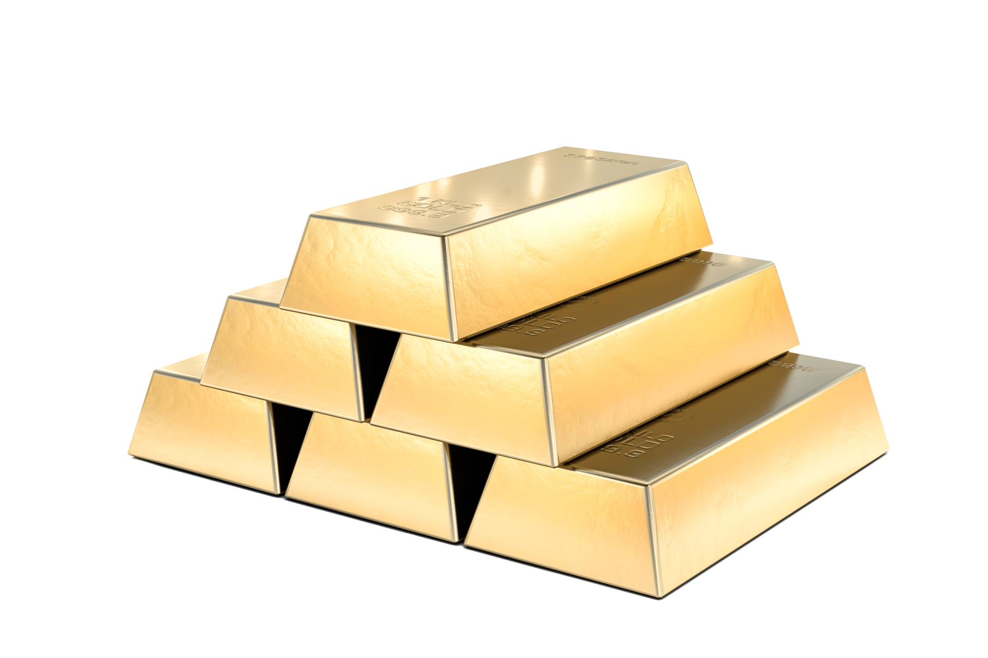 stapel von goldbarren, finanz und wertreservekonzept auf transparentem