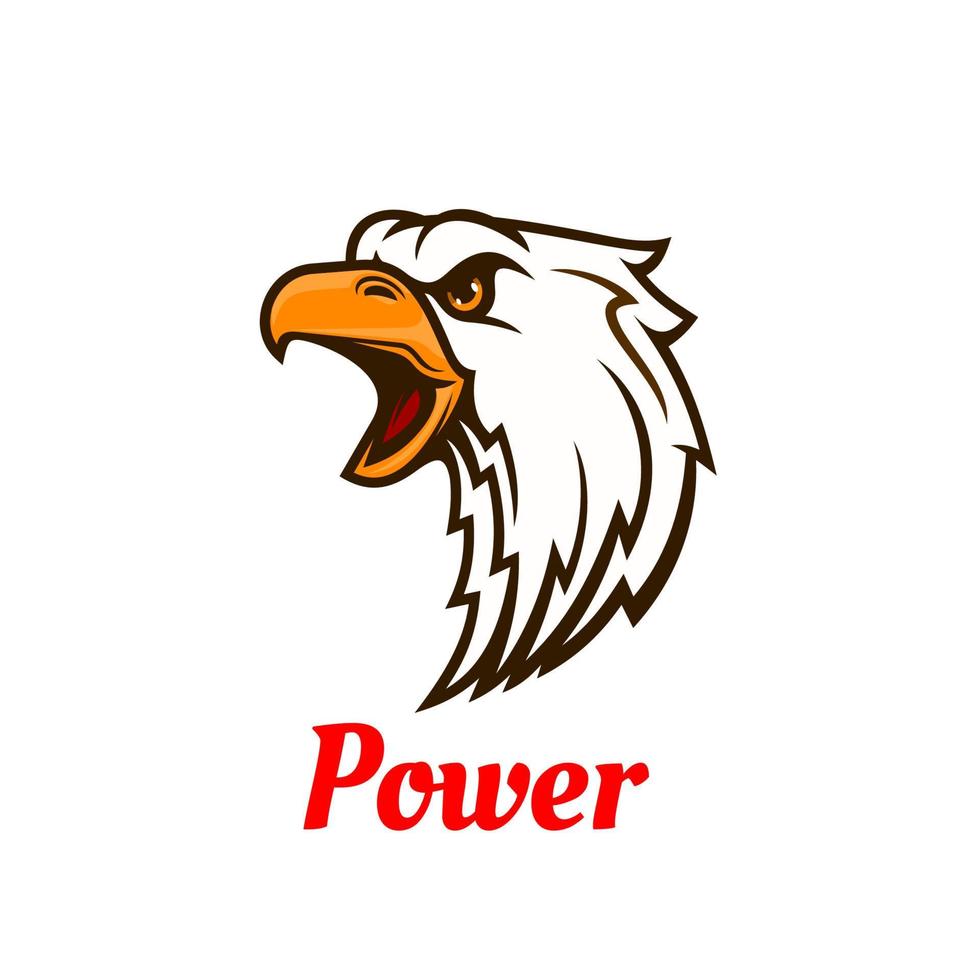 Screaming eagle head symbol for tattoo design vector