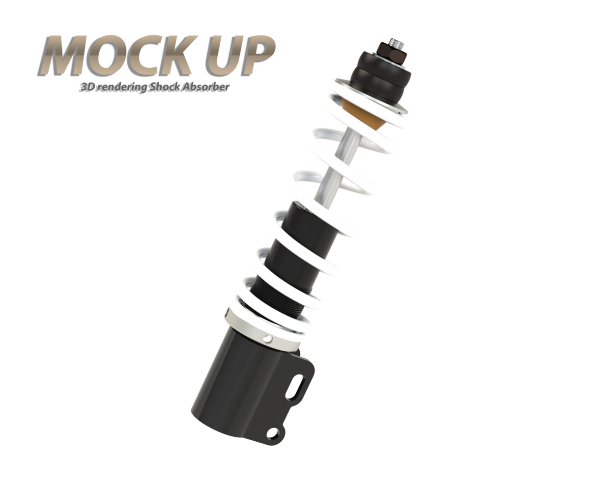 3D rendering shock absorbers used as an illustration for an advertisement png