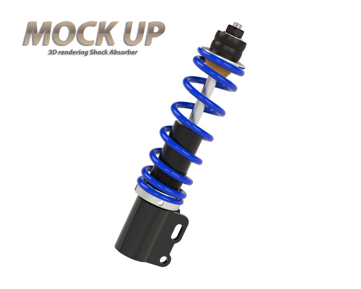 3D rendering shock absorbers used as an illustration for an advertisement png