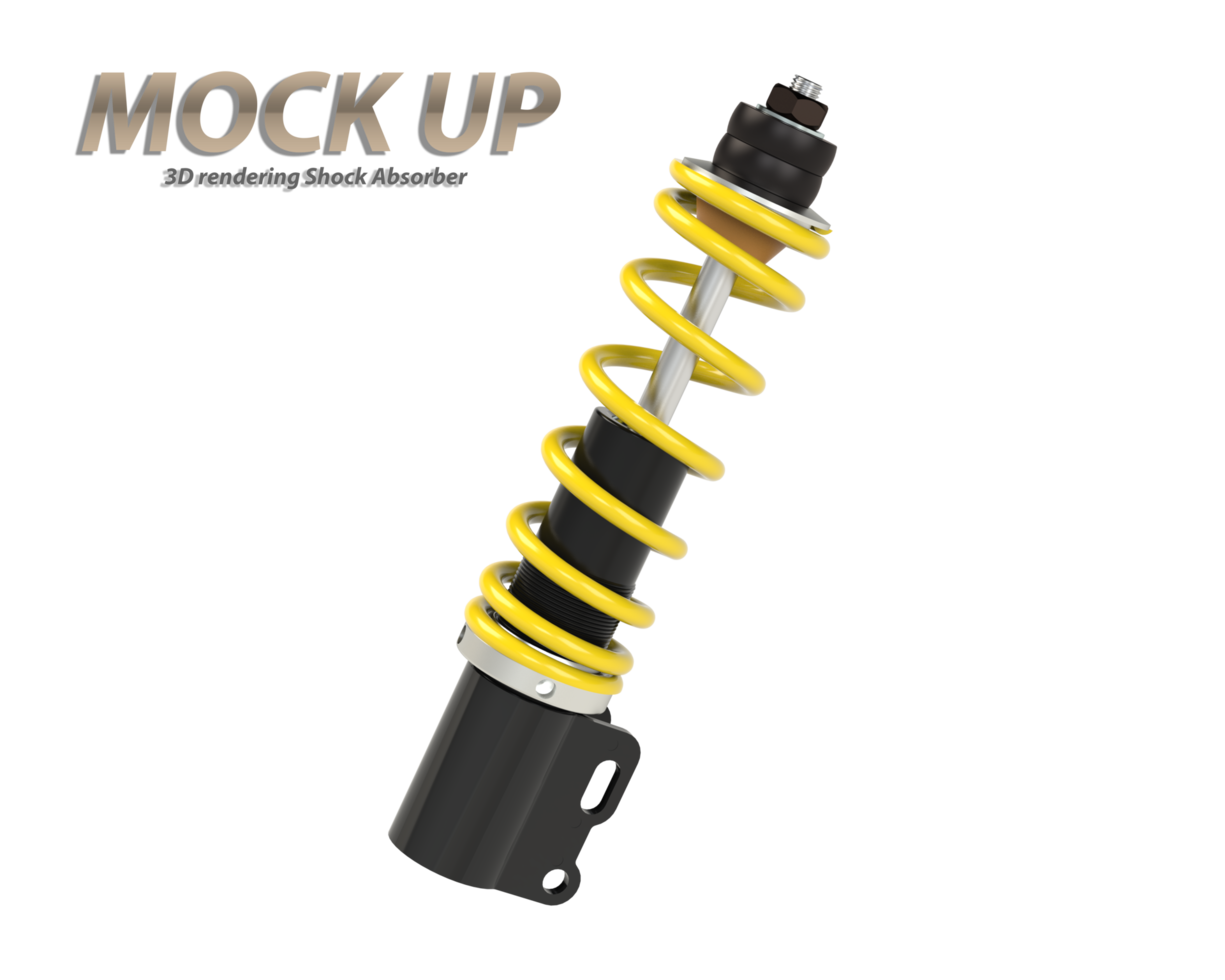 3D rendering shock absorbers used as an illustration for an advertisement png