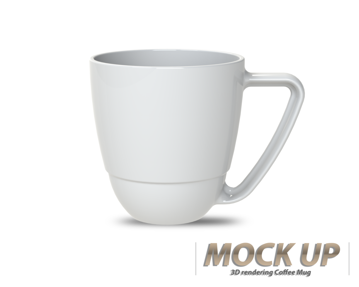 White ceramic Coffee mug isolated on a white background. png