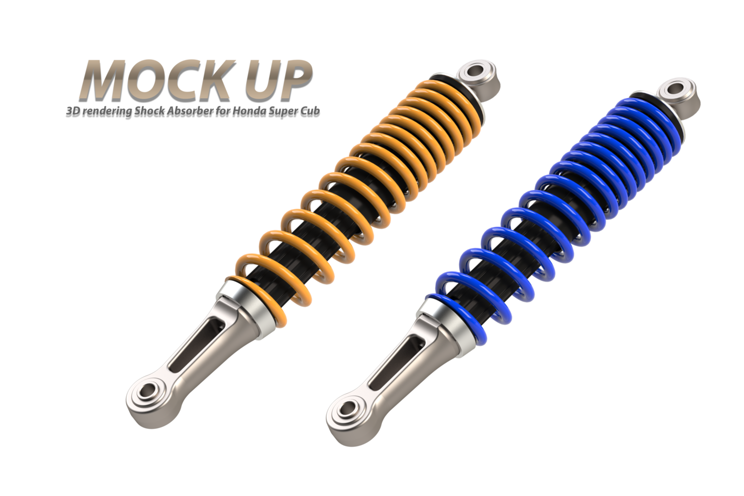 3D rendering shock absorbers used as an illustration for an advertisement png