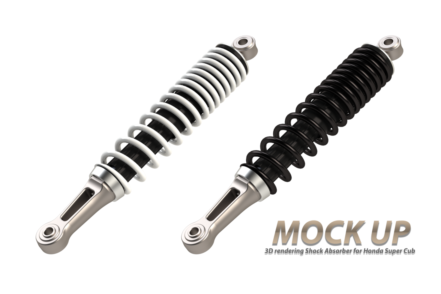 3D rendering shock absorbers used as an illustration for an advertisement png