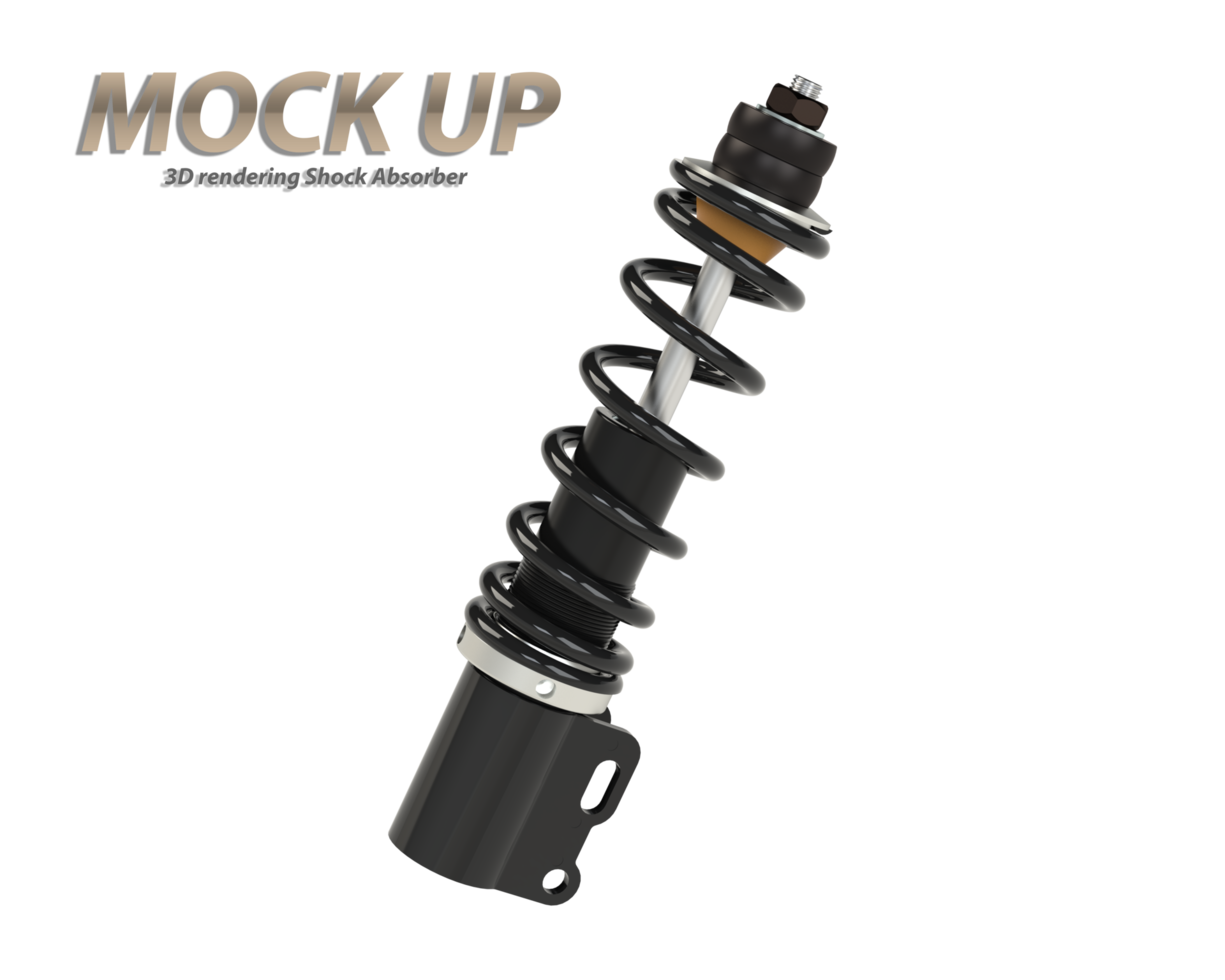 3D rendering shock absorbers used as an illustration for an advertisement png