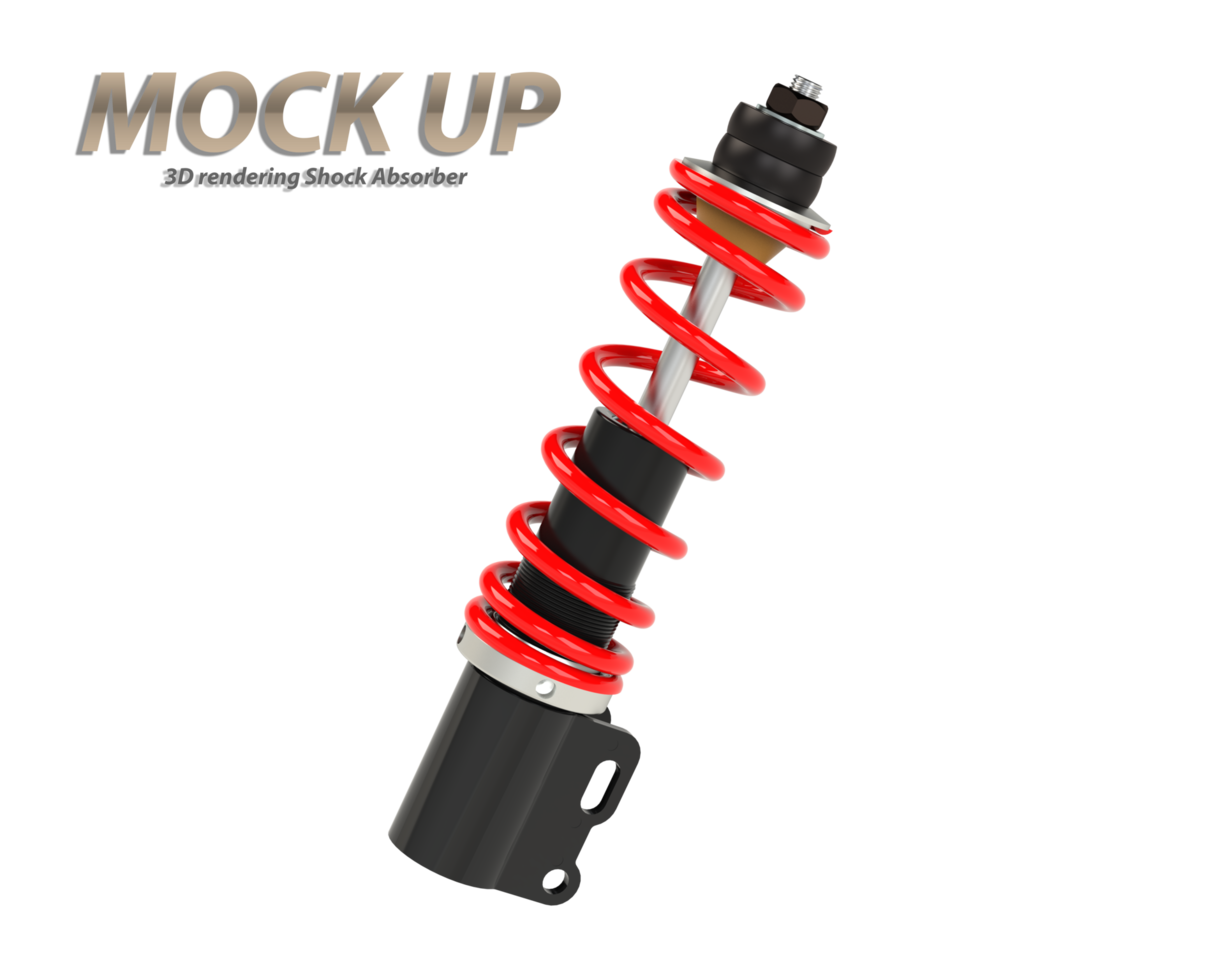 3D rendering shock absorbers used as an illustration for an advertisement png