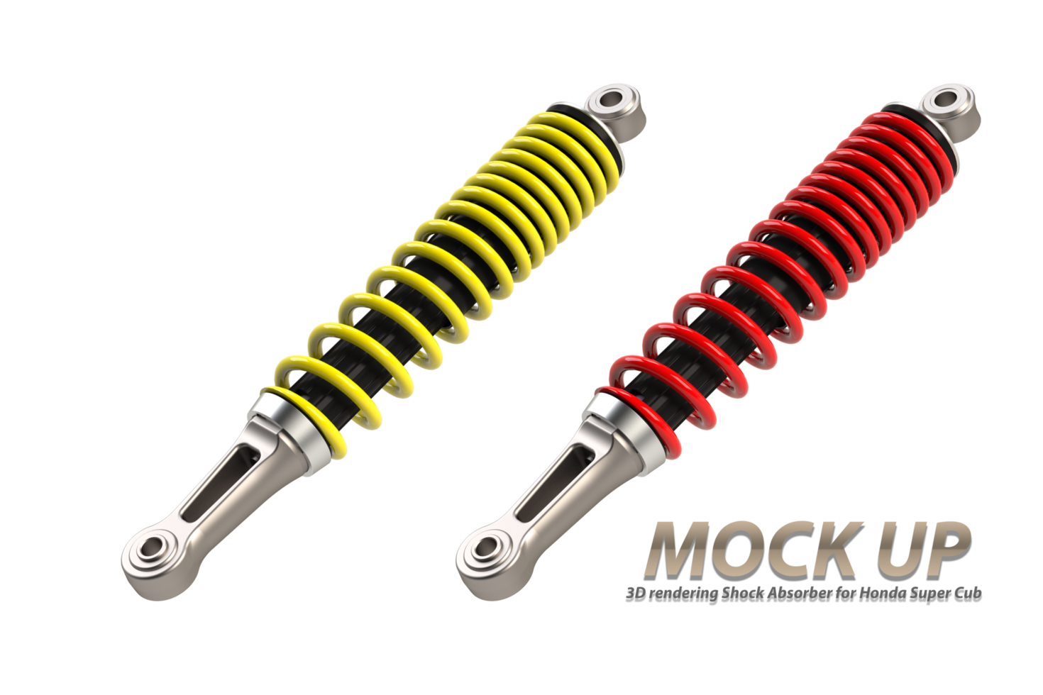 3D rendering shock absorbers used as an illustration for an advertisement png