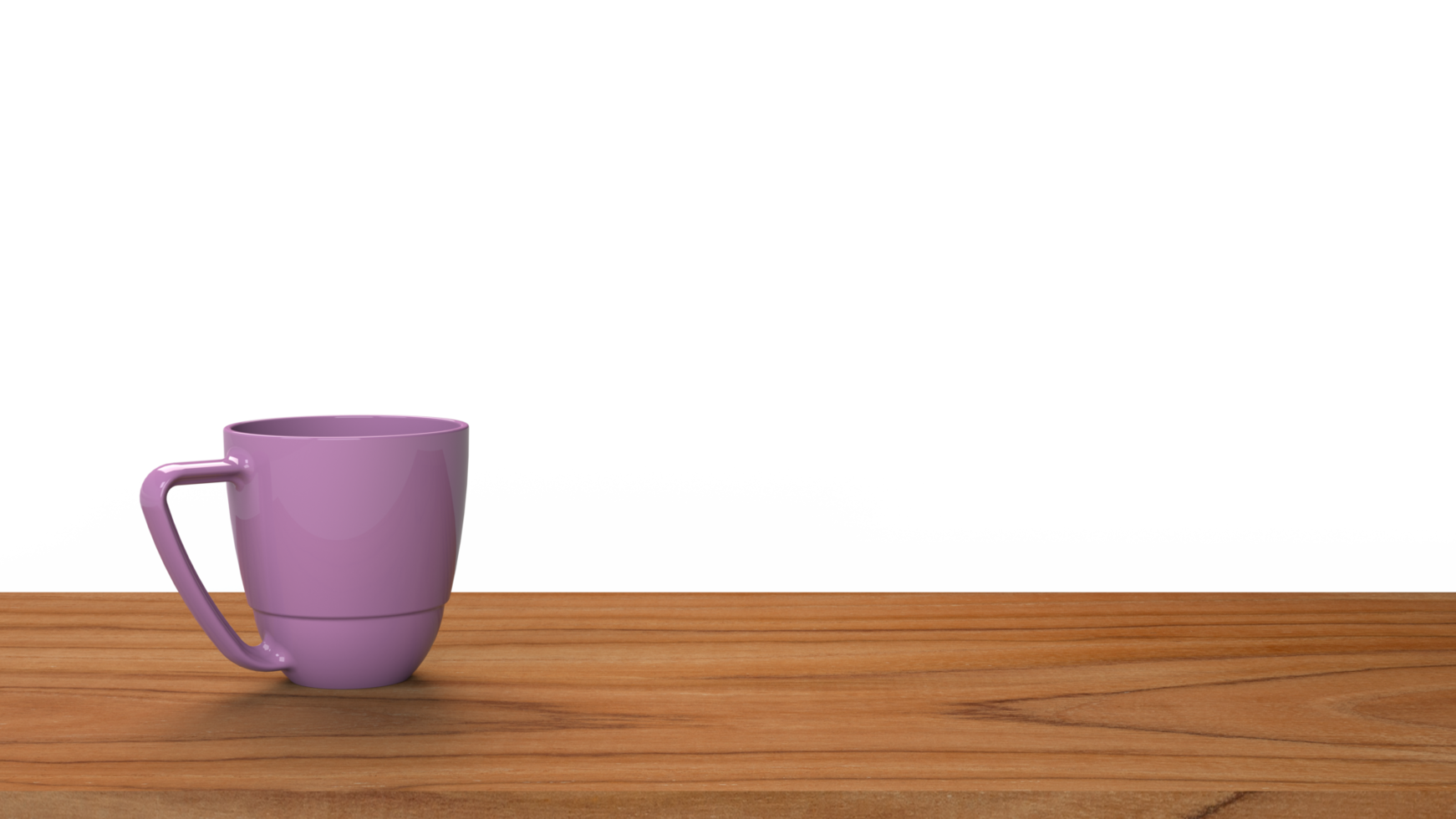 3d renderen koffie mok Aan houten tafel png