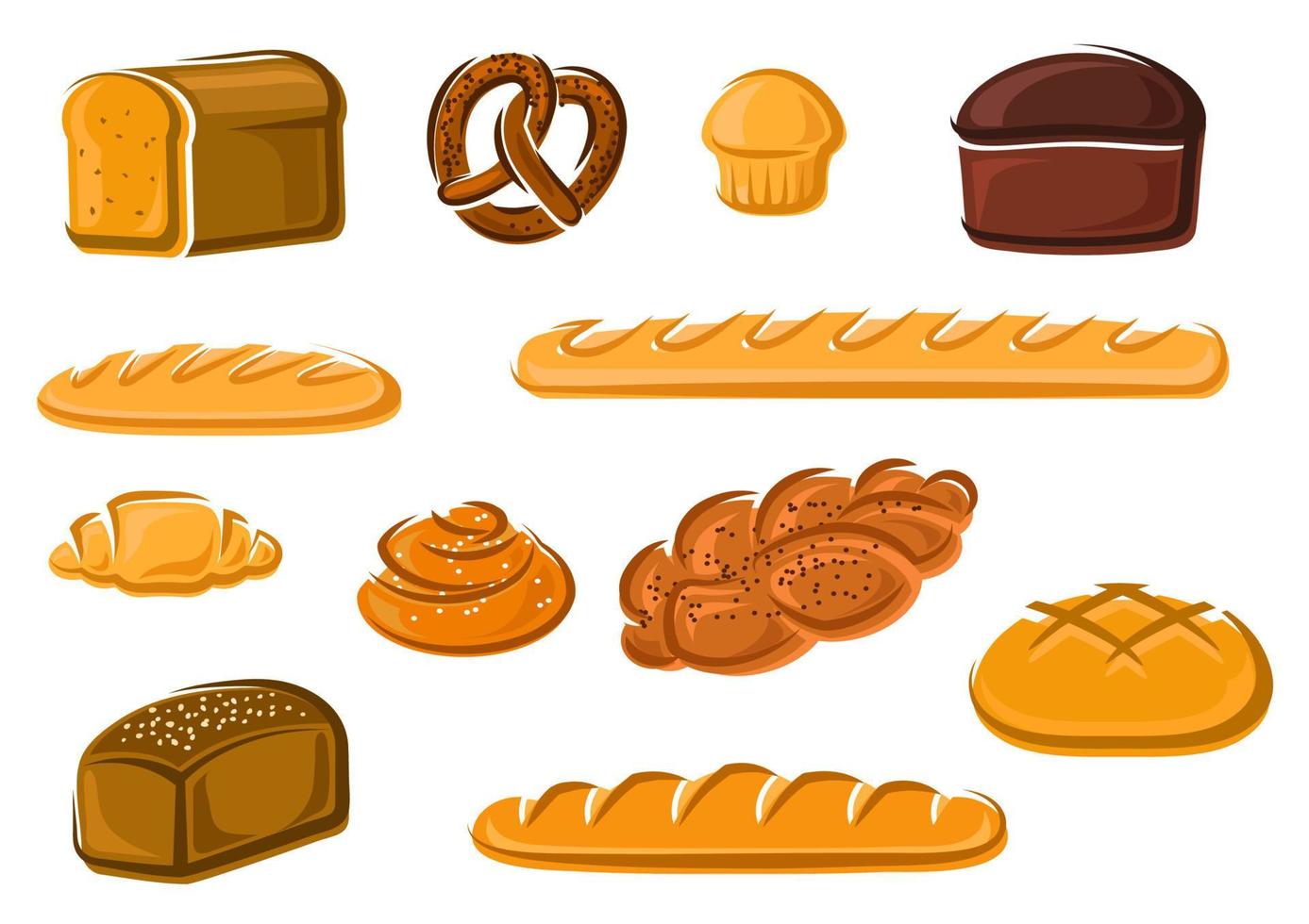 Healthy natural bakery and pastry products vector