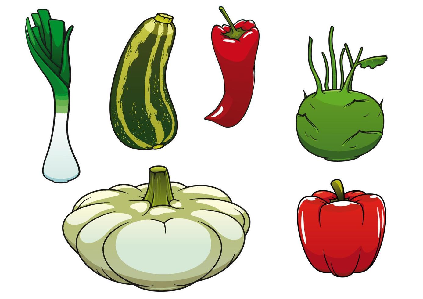 verduras de granja frescas y maduras sanas vector