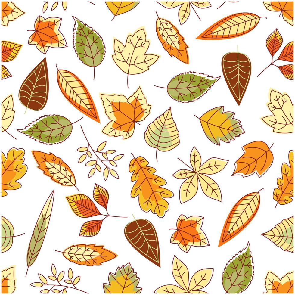 Leaves seamless pattern background vector