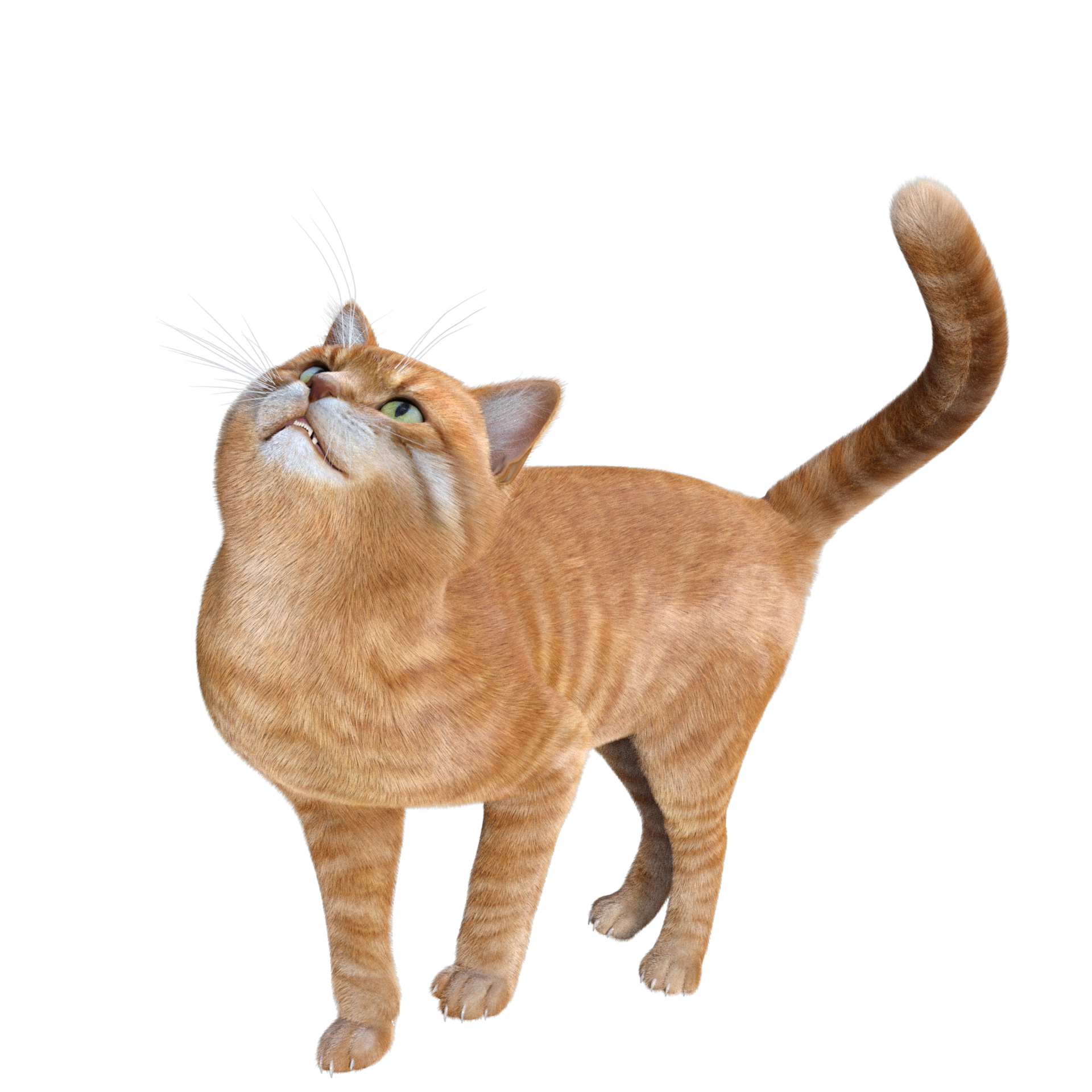 Desenho de ilustração de renderização 3d de gato