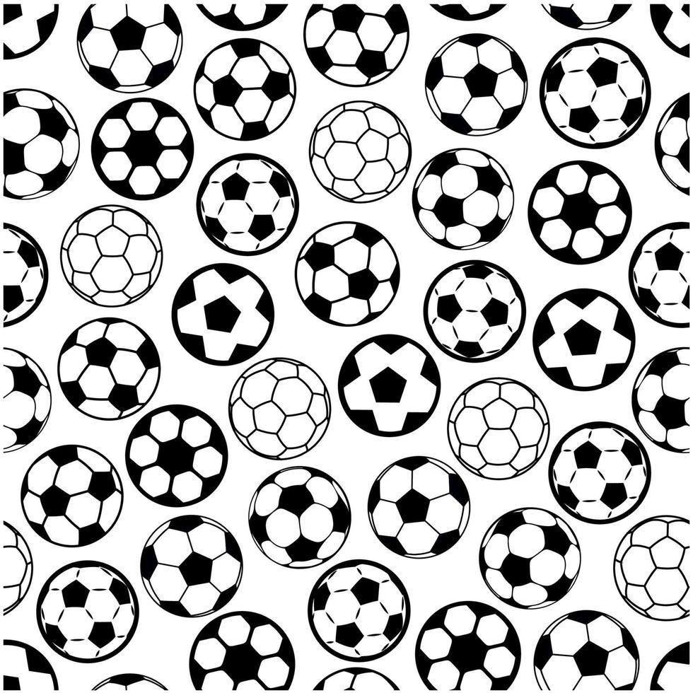Soccer game seamless pattern with football balls vector