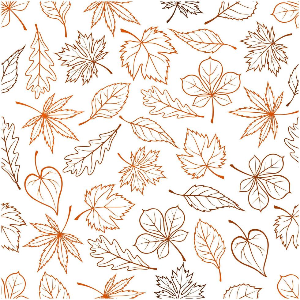 Leaves seamless vector pattern background