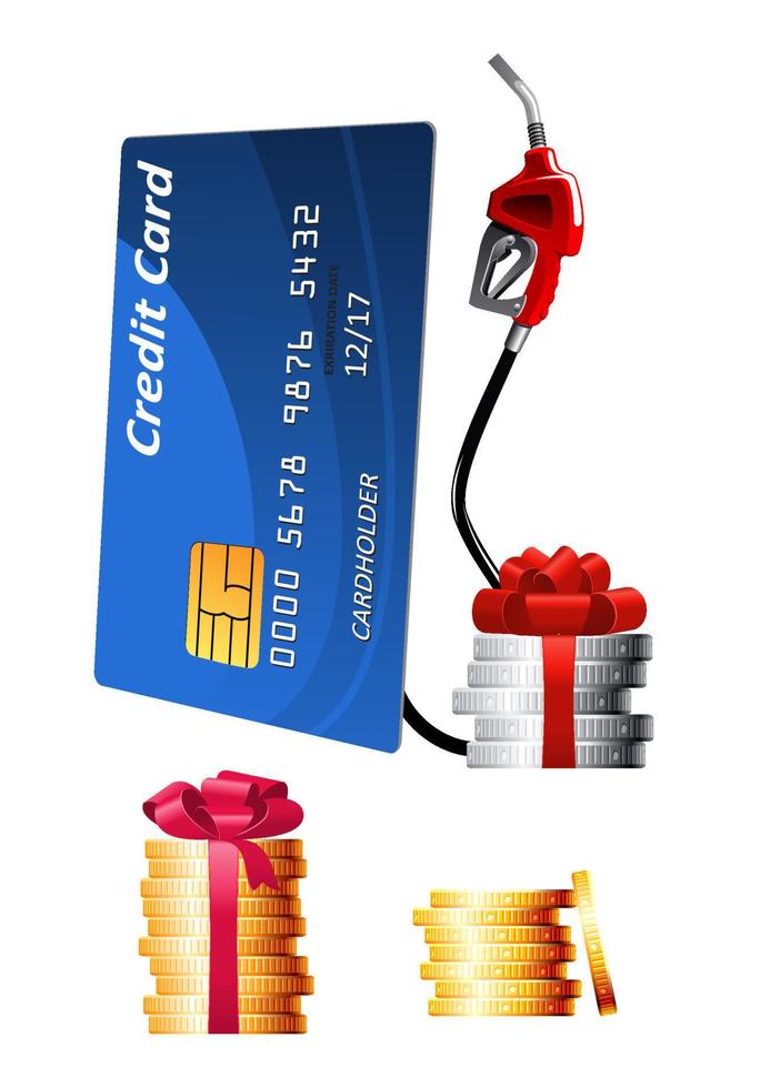 Promotional extra bonus for filling station vector