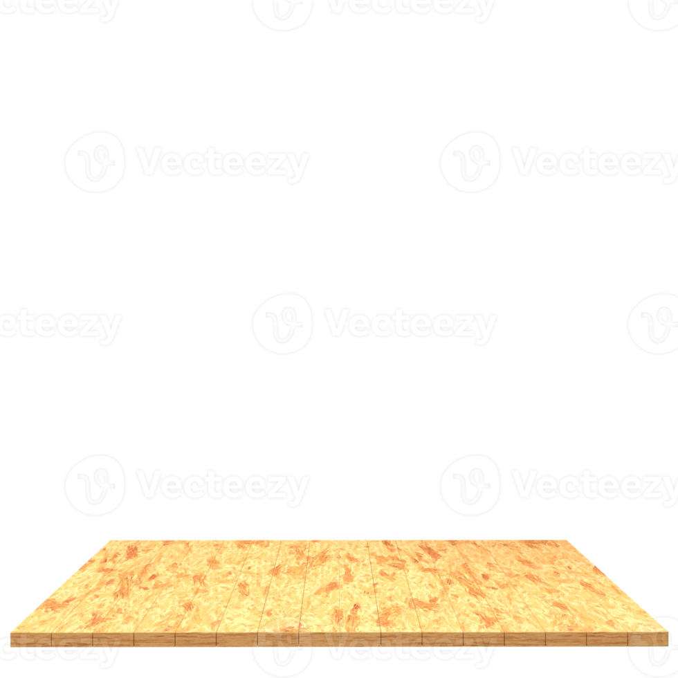 Wood board 3d render isolated png