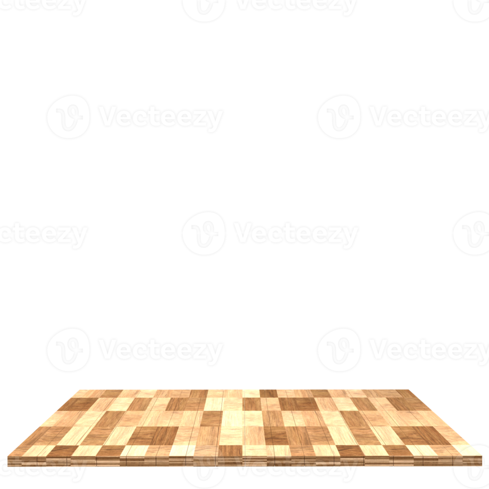 Wood board 3d render isolated png