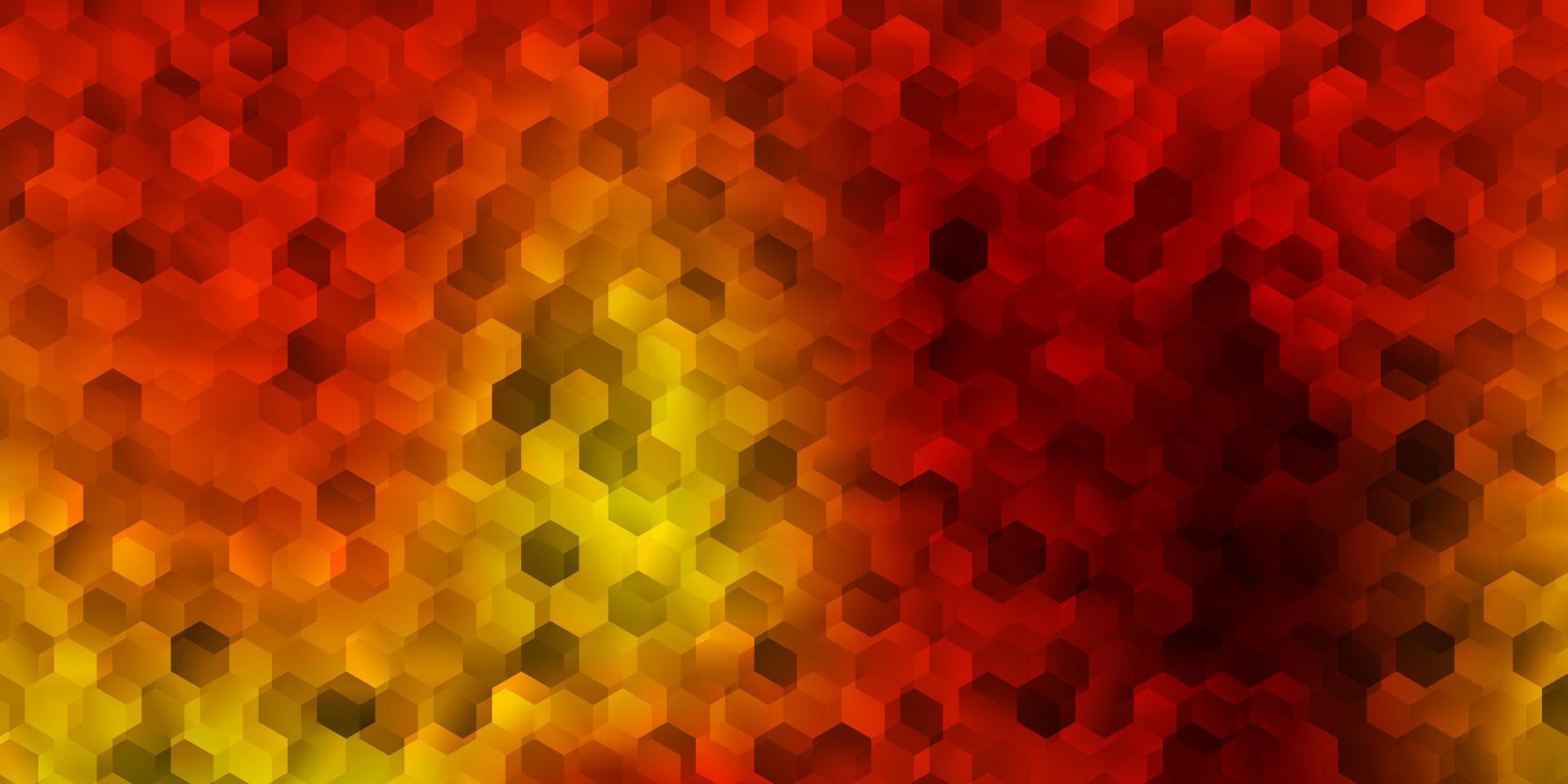 Light orange vector background with hexagonal shapes.