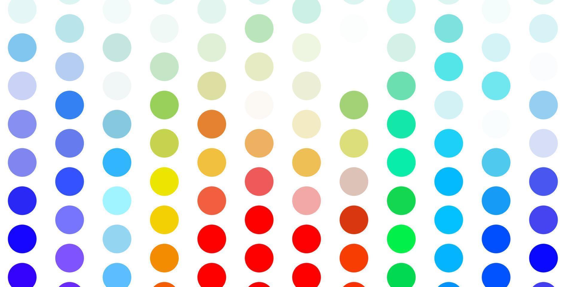 plantilla de vector multicolor claro con círculos.