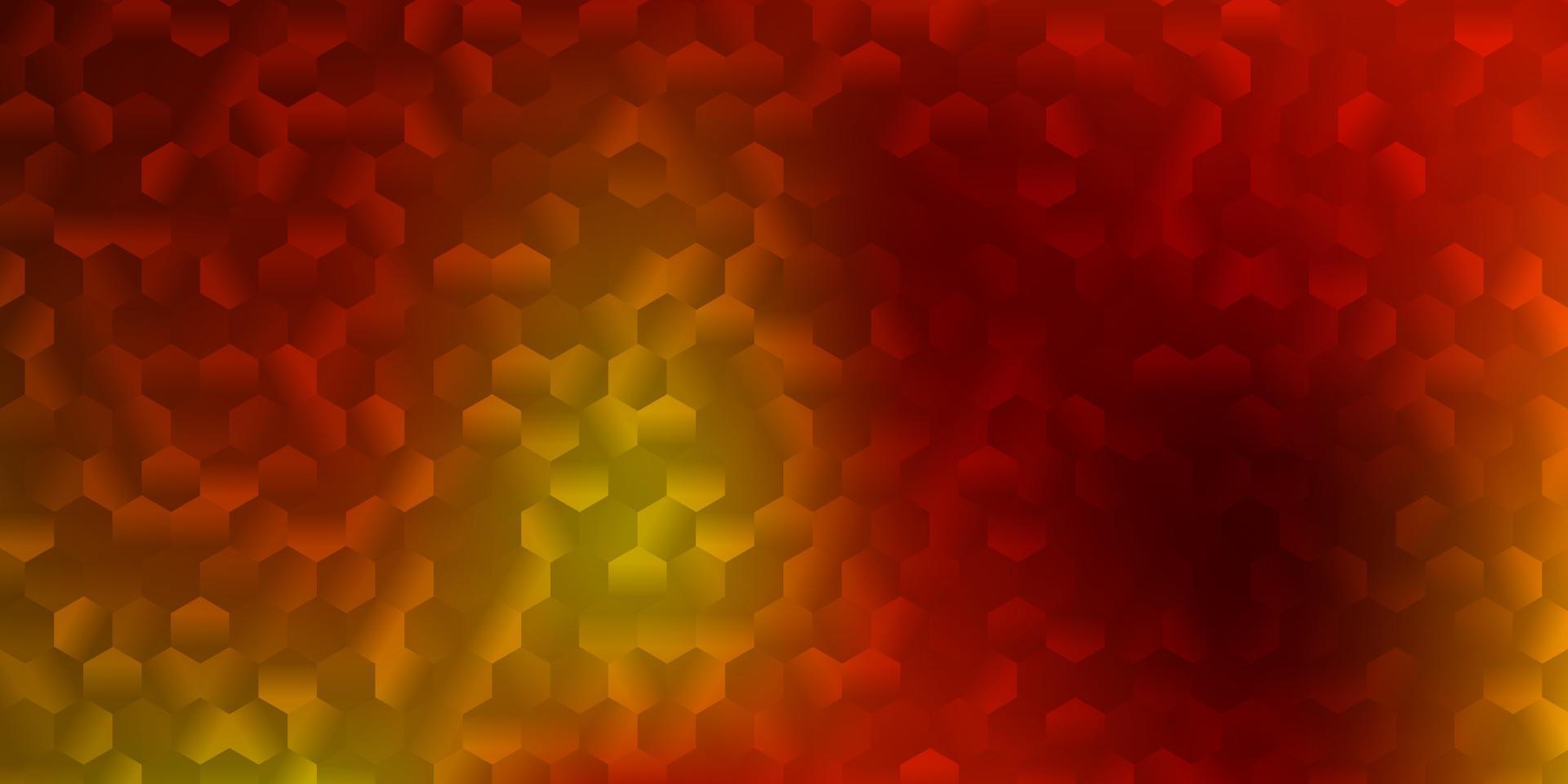 Light orange vector layout with shapes of hexagons.