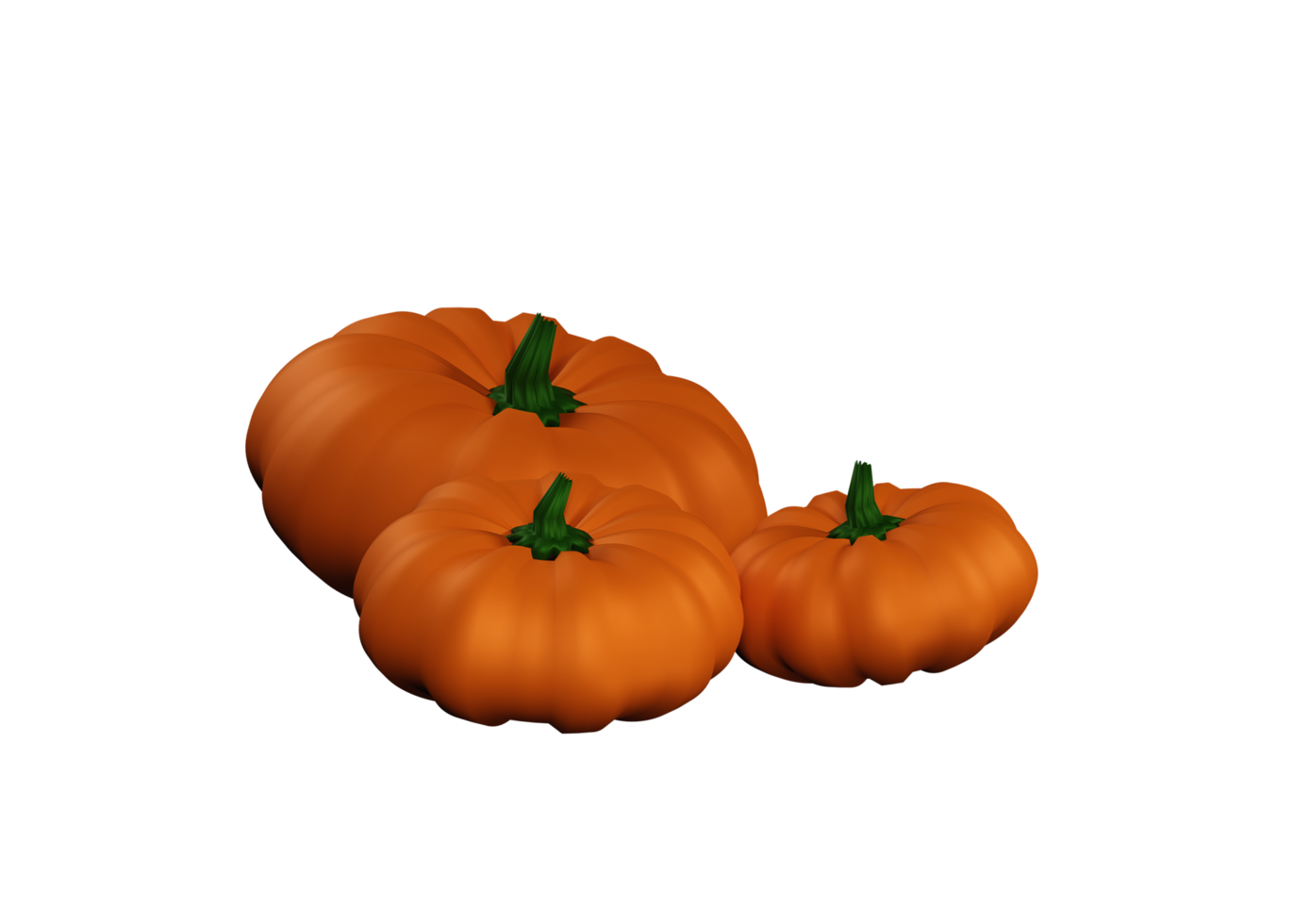 High Quality 3D Rendering Pumpkin Transparent PNG photo