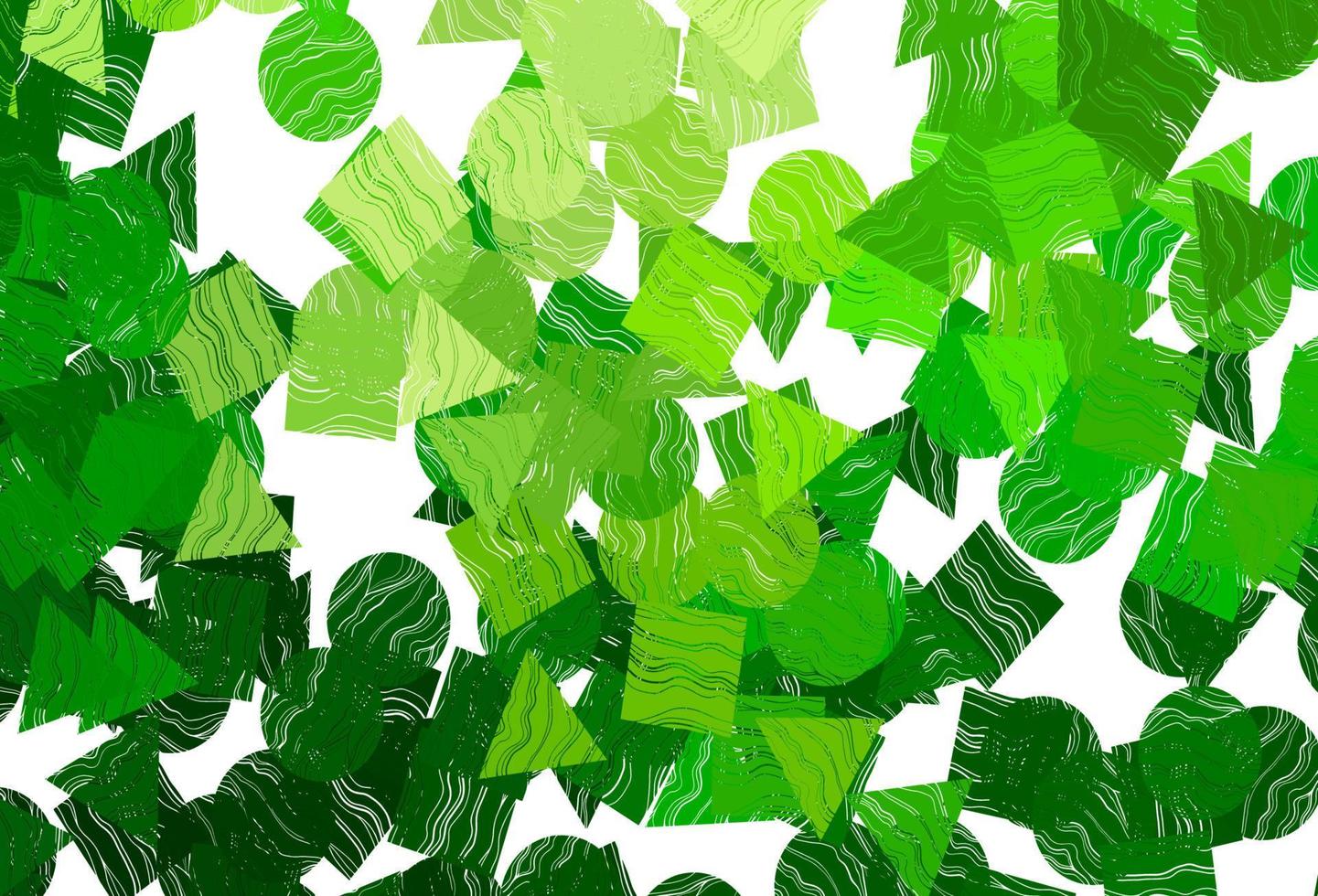 Light  green vector texture in poly style with circles, cubes.