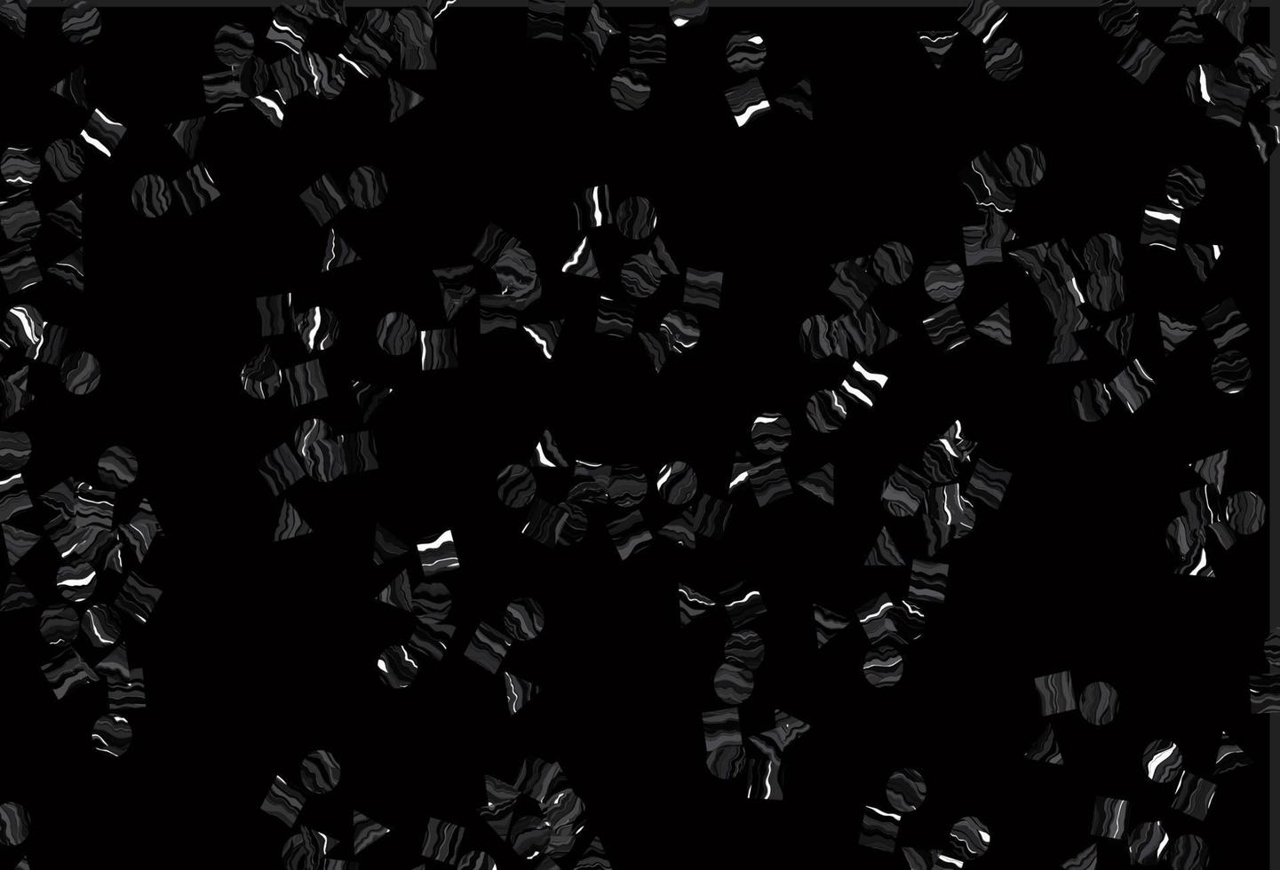 textura de vector negro claro en estilo poli con círculos, cubos.