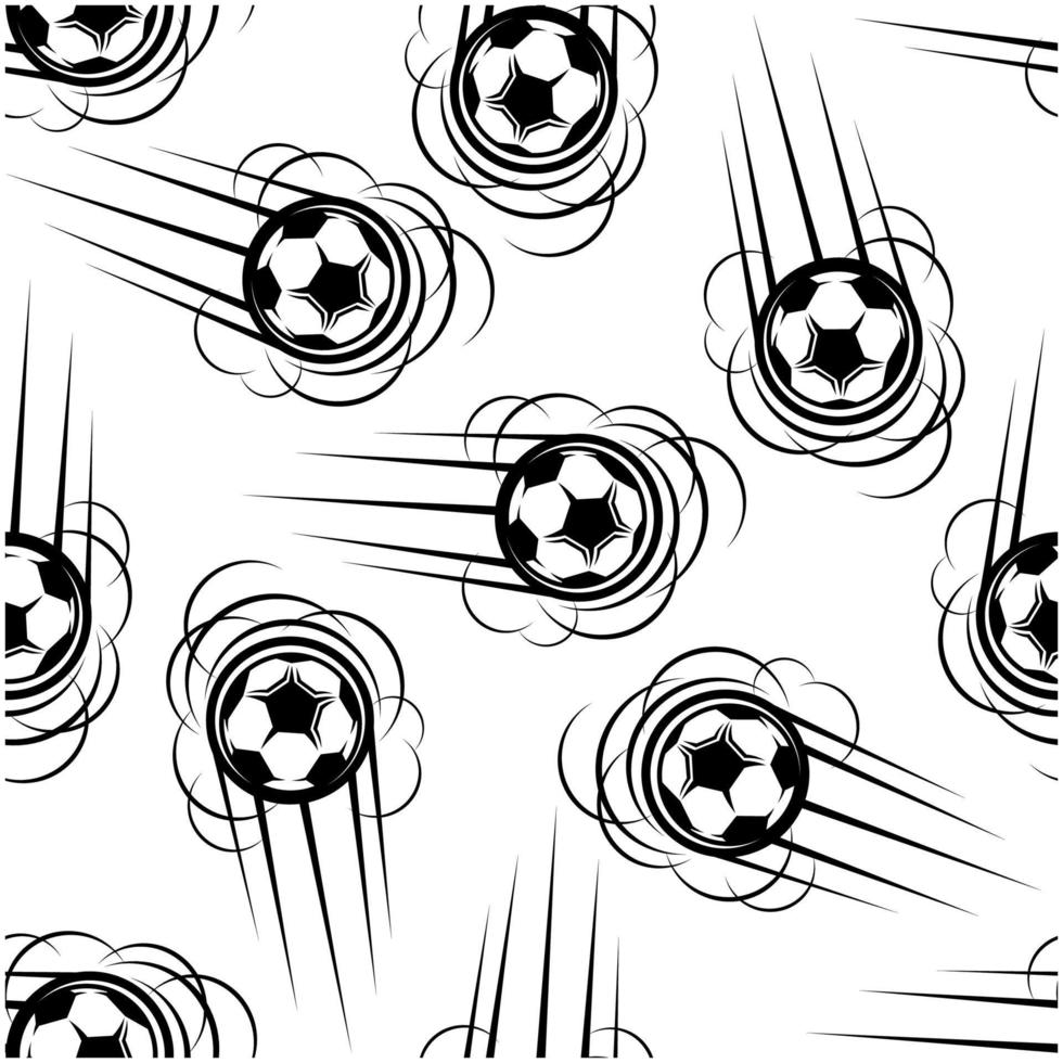 vuelo, fútbol, o, balones de fútbol, seamless, patrón vector