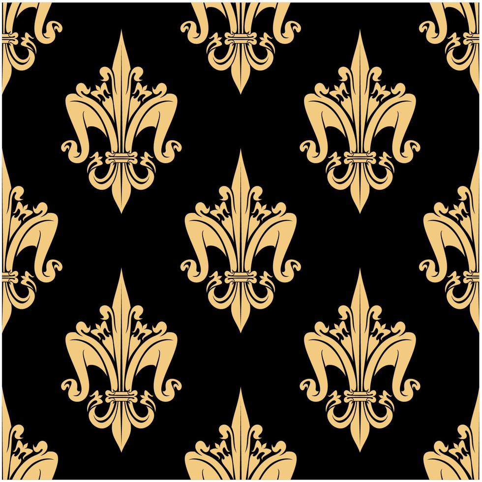 Fleur-de-lis elements seamless pattern vector
