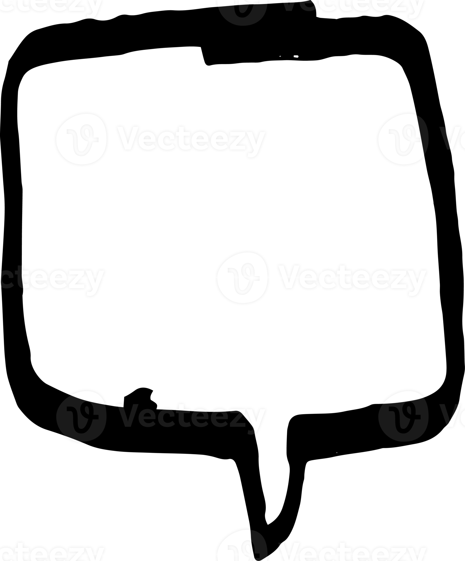 empty speech bubble text in hand drawn illustration.collection of blank