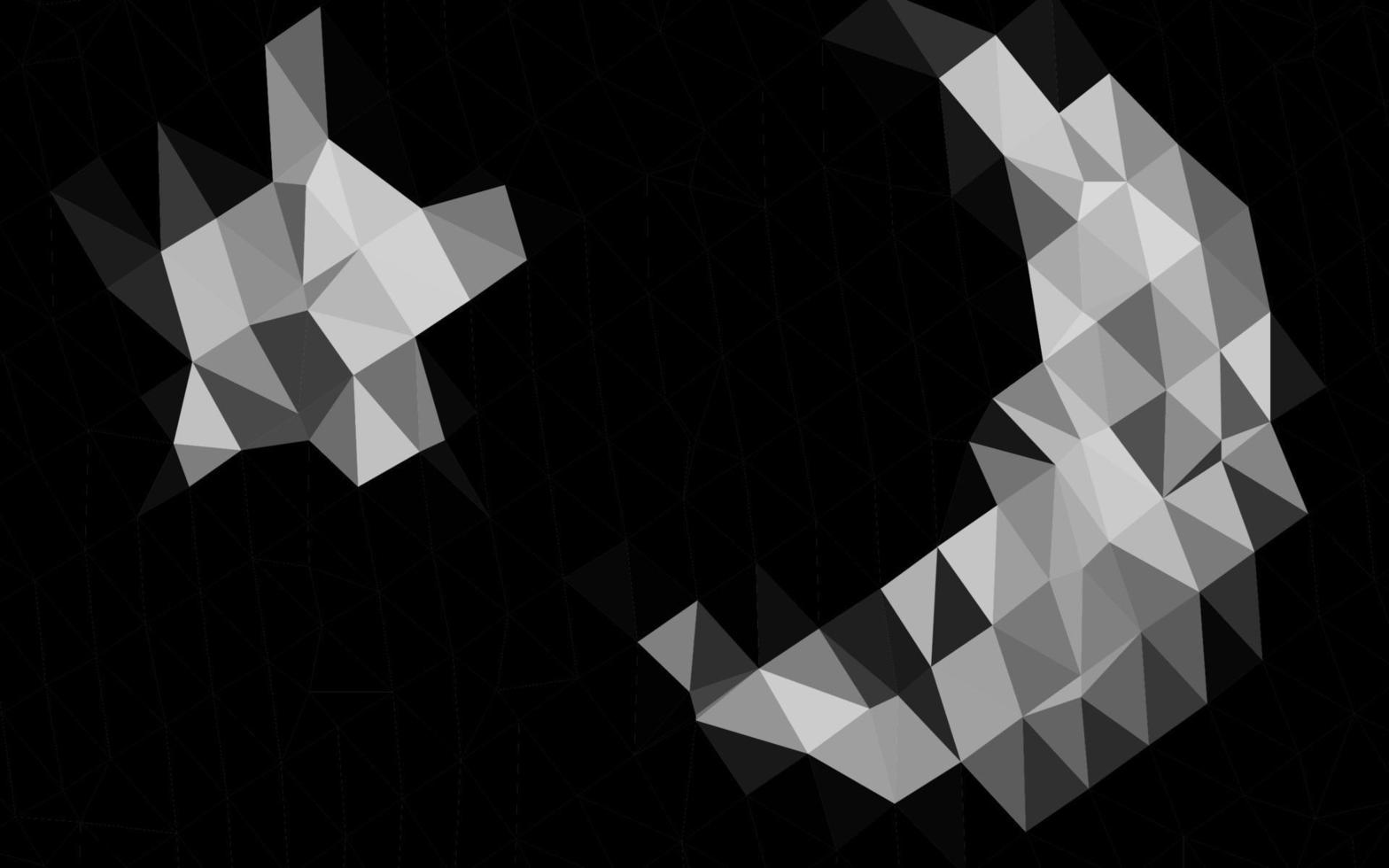 Light Silver, Gray vector abstract polygonal texture.