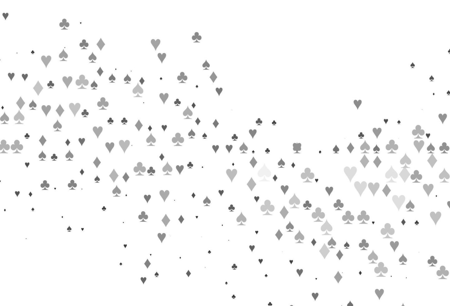 Light Silver, Gray vector template with poker symbols.