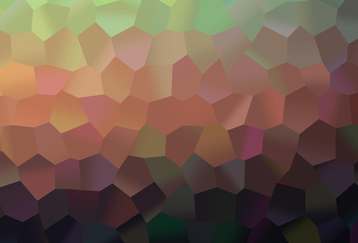 Dark Green, Red vector template in hexagonal style.