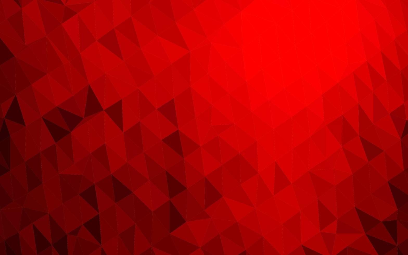 Light Red vector shining triangular background.