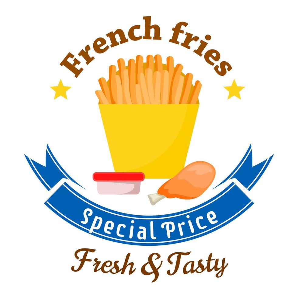 Fast food lunch special offer icon for menu design vector