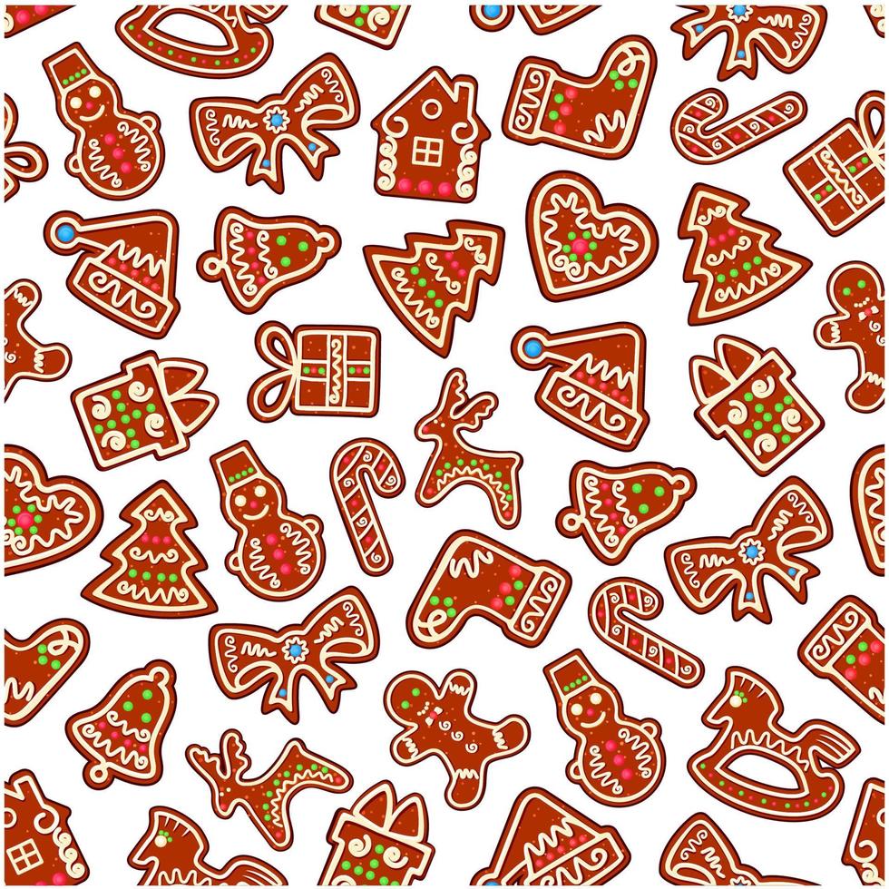 Christmas and New Year candy pattern vector