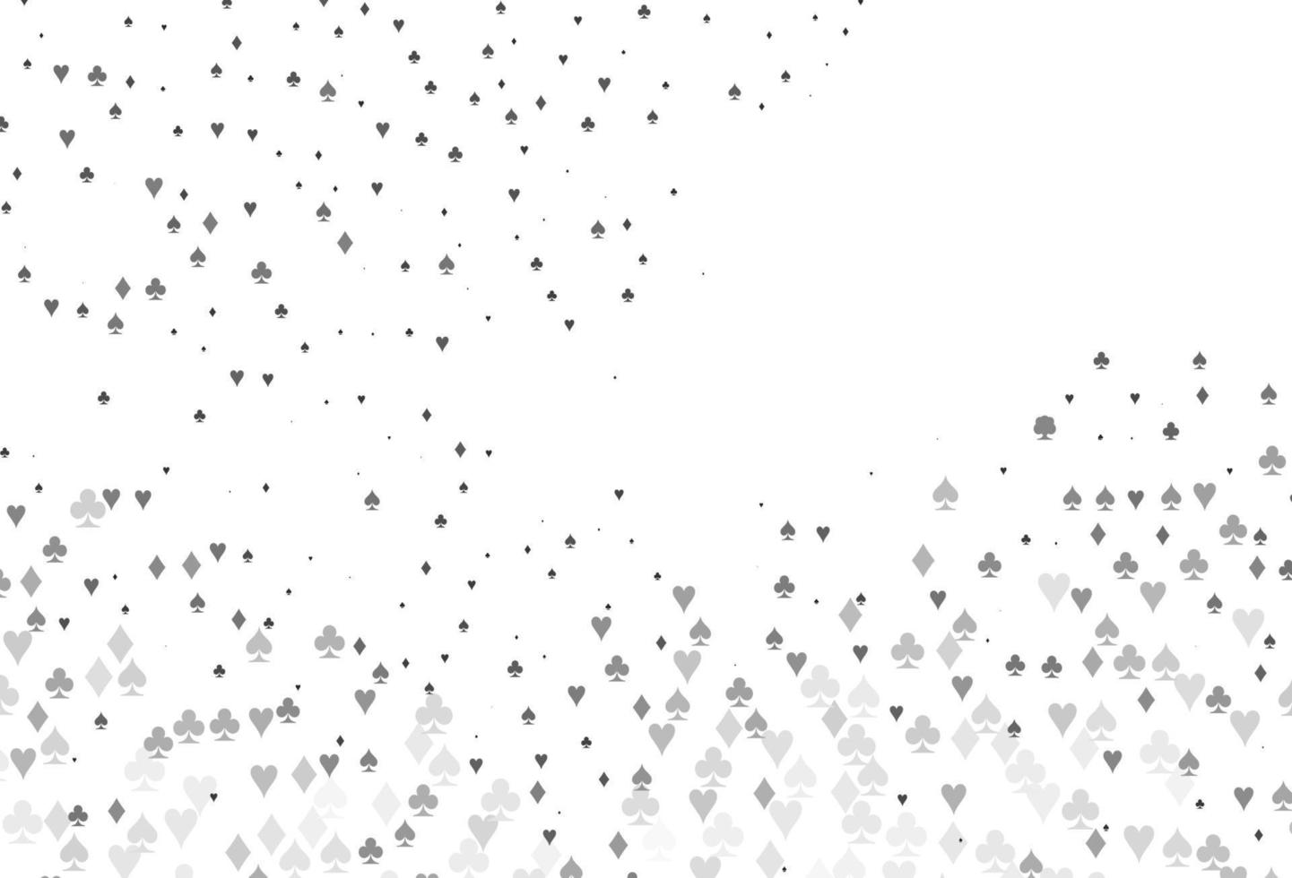 Light Silver, Gray vector pattern with symbol of cards.