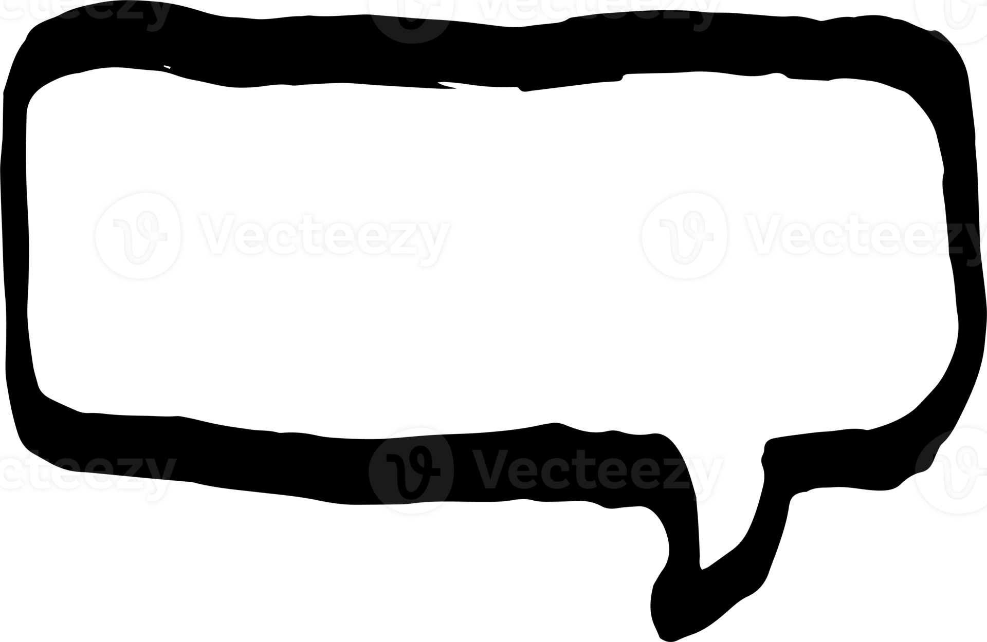 empty speech bubble text in hand drawn illustration.collection of blank