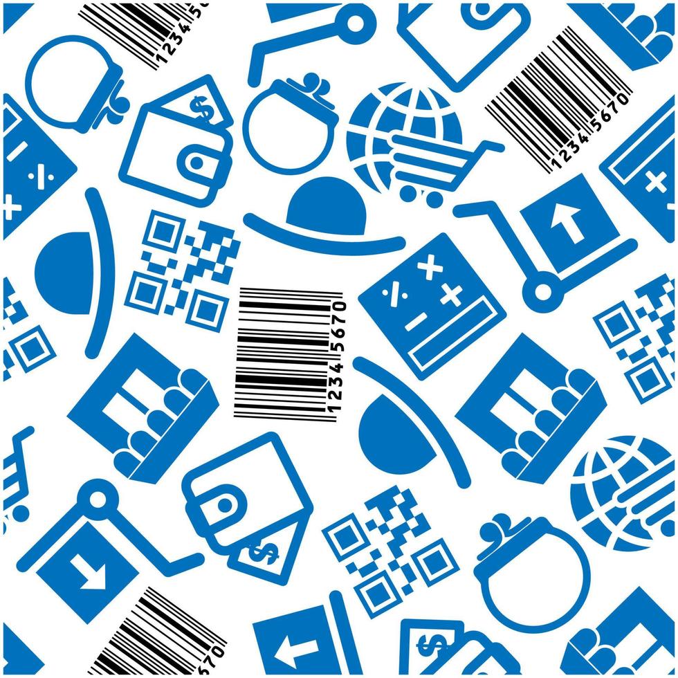 Business and on-line shopping pattern vector