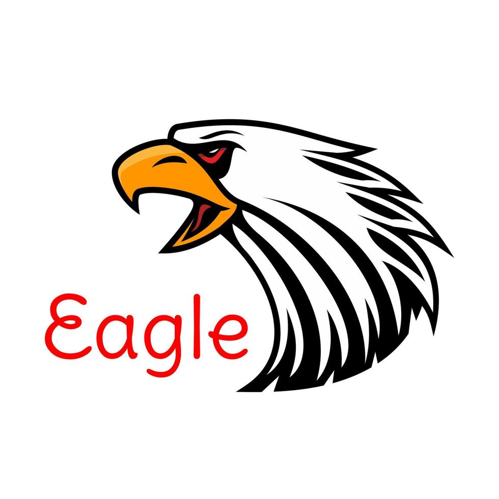 emblema de vector de águila. icono de halcón llorando