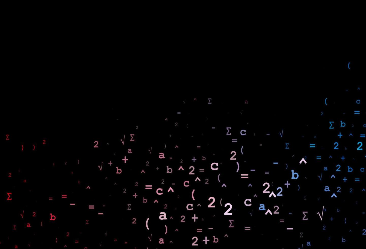 Dark Blue, Red vector cover with math elements.