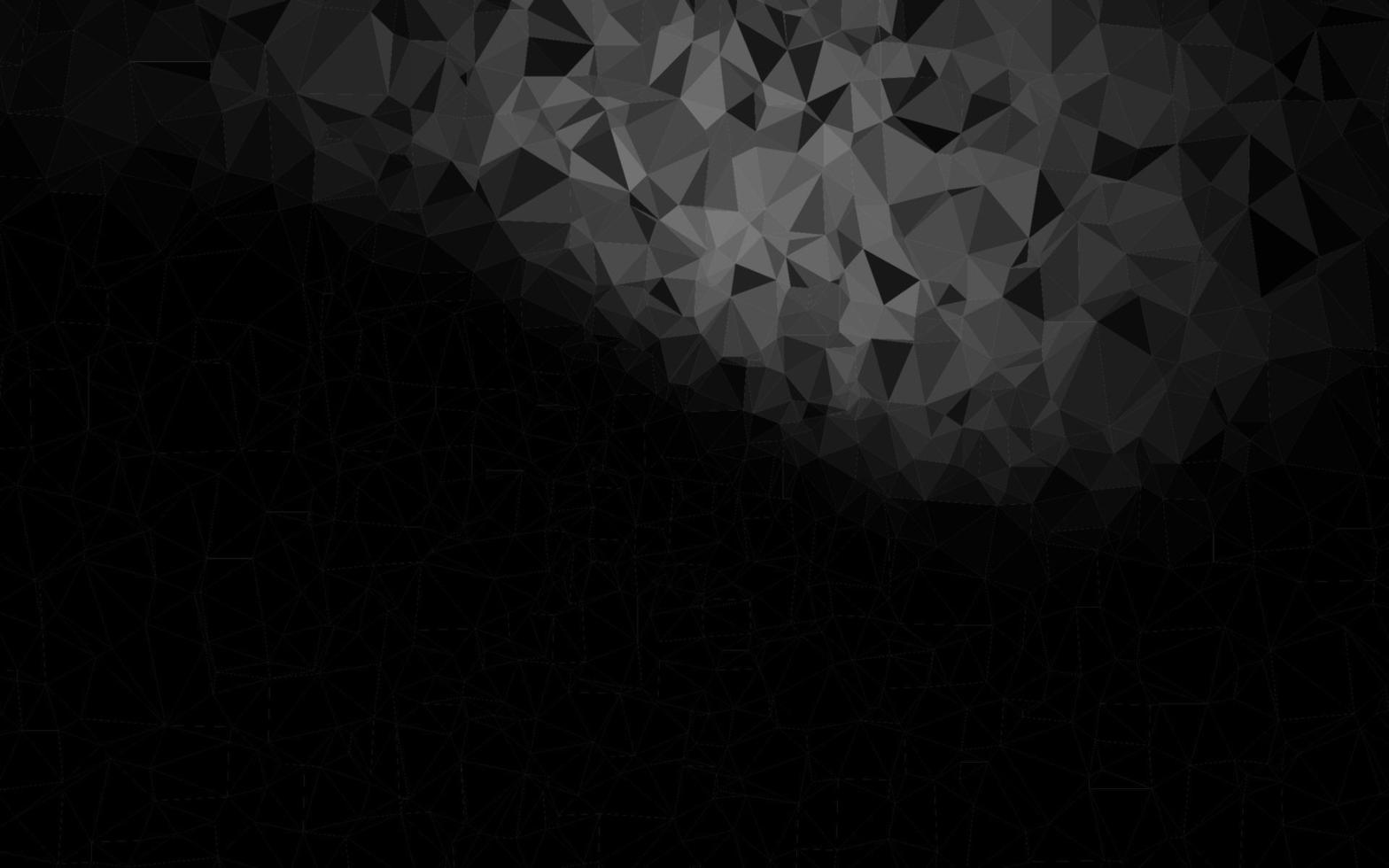 Fondo abstracto de polígono de vector gris plateado oscuro.