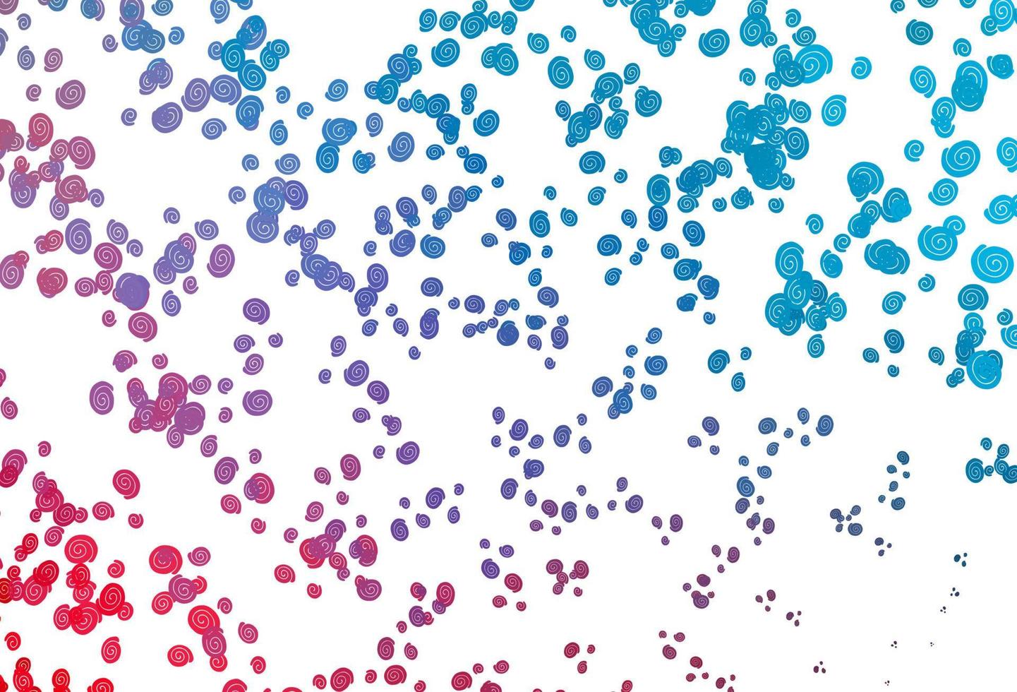 Light Blue, Red vector background with curved circles.