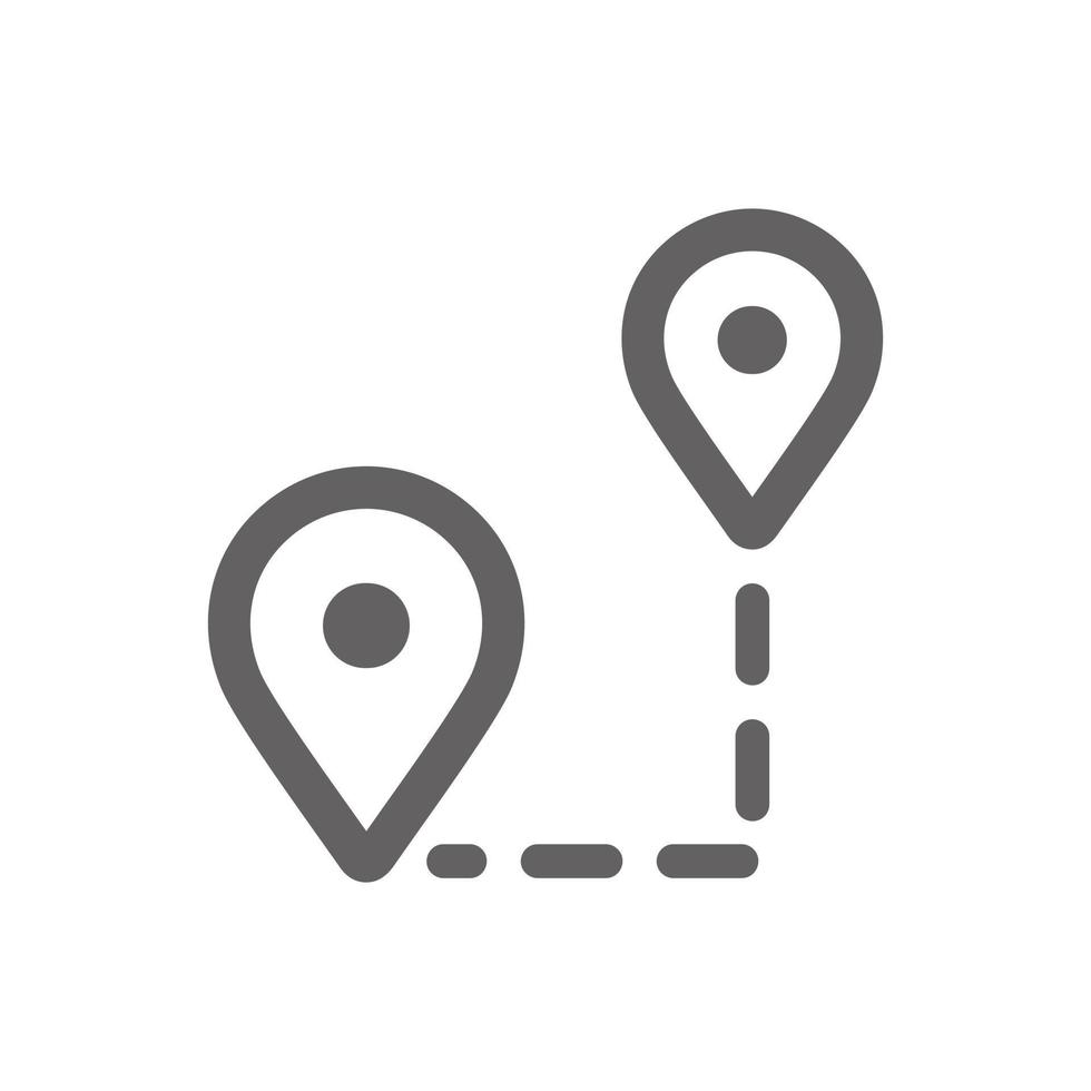 destination route icon. Perfect for map icon or user interface applications. vector sign and symbol