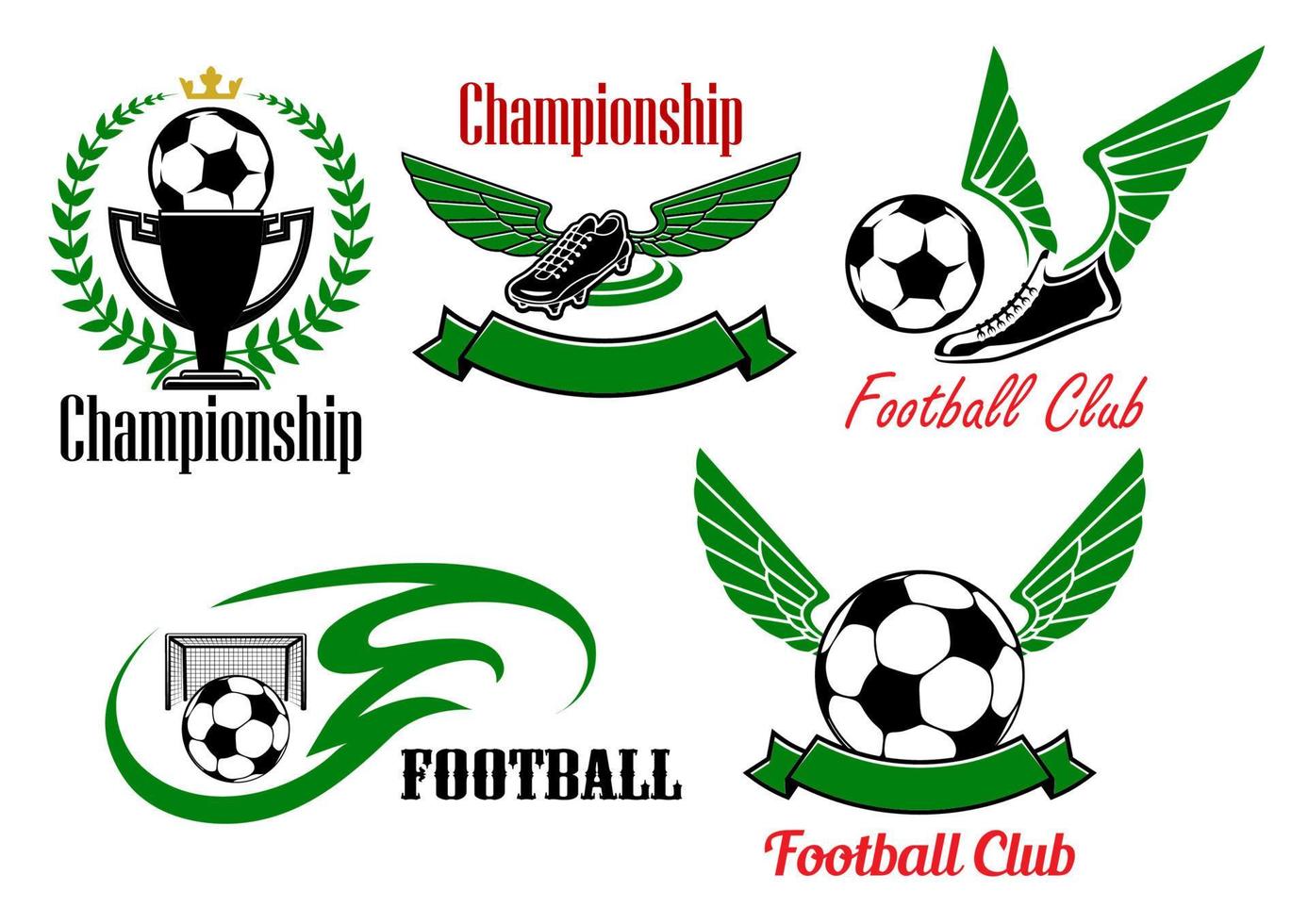 Football and soccer game icons vector