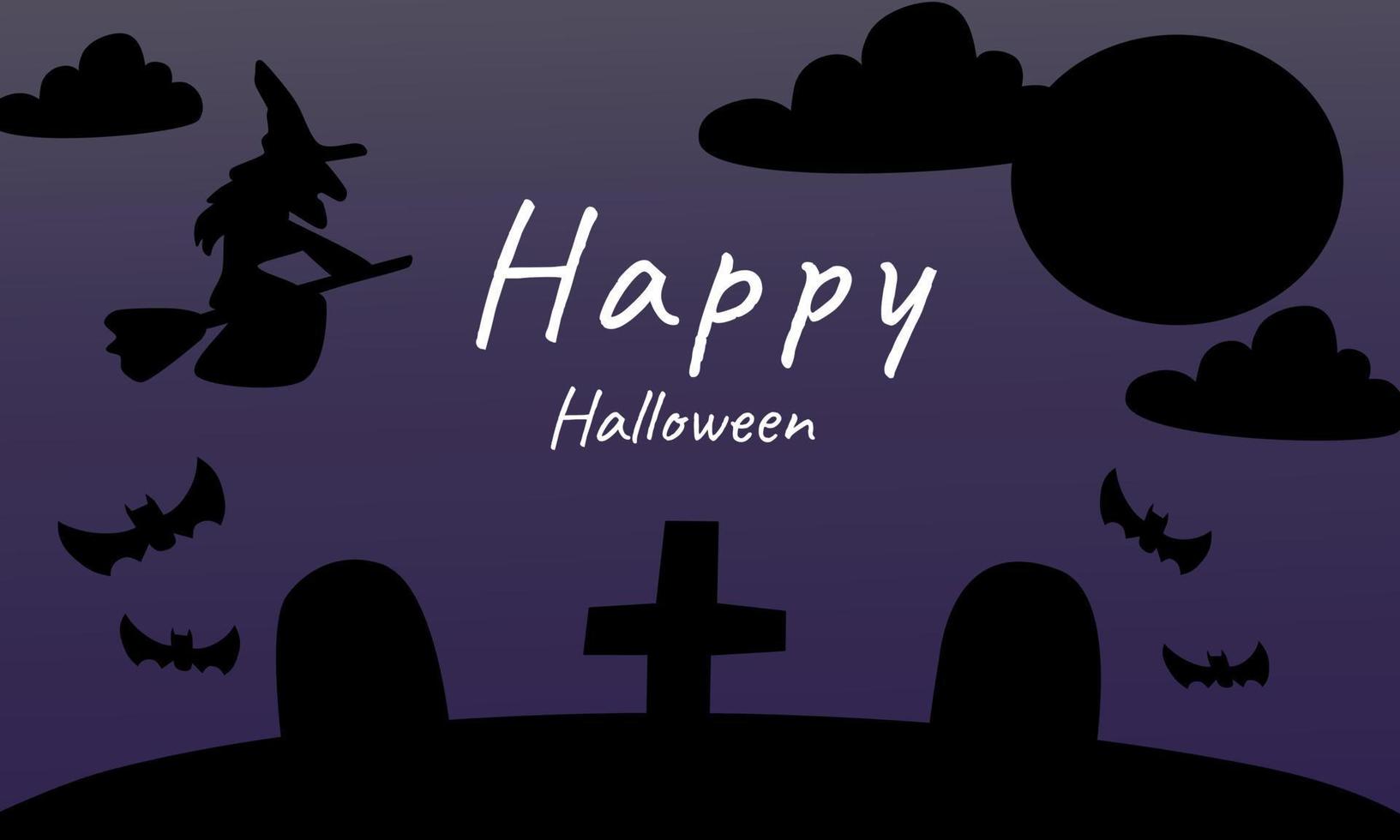 Happy Halloween background design, Halloween template design vector