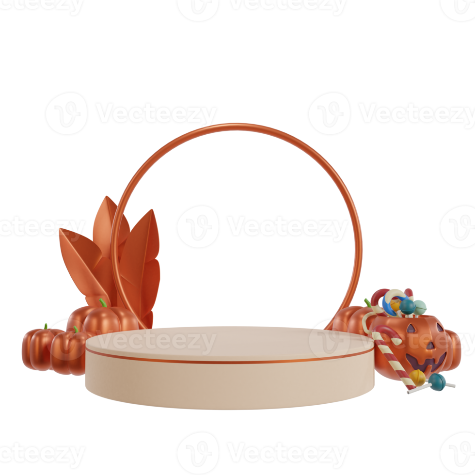 3D Golden Podium halloween png