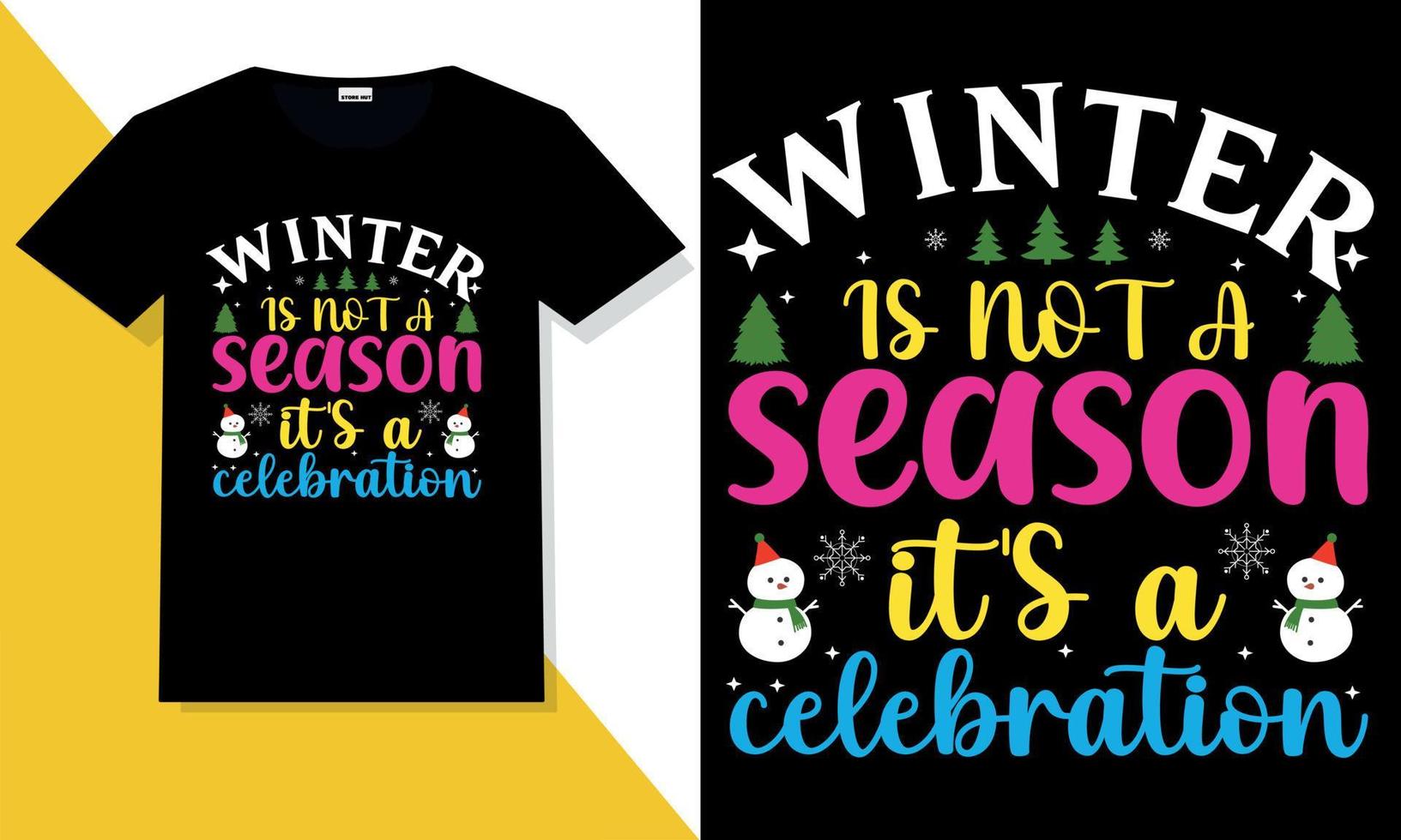 winter t shirt design vector